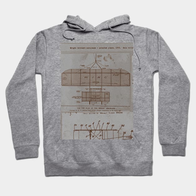 Wright Brother's Plane Patent! v1 Hoodie by 3ric-